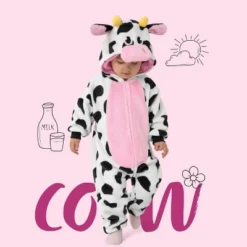 Joyfy Toddler Infant Halloween Costume Cow Pajamas Cowboy Costume For Halloween Dress Up Party