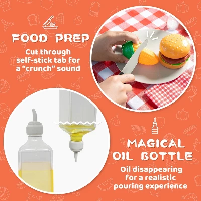 Joyfy 34 Pcs Kids Kitchen Playset, Toy BBQ Grill Set, Outdoor Play Food Cooking Toy Set Birthday Gift For Boys Girls Toddlers 1-3-5 - Image 3