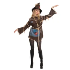 Joyfy Halloween Costume Women Cosplay Scary Scarecrow Costume For Halloween Dress Up Party