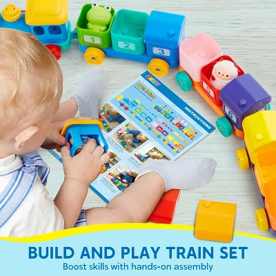 Joyfy Montessori Learning Toys For Toddlers 1 2 3 Years Old, Counting, Matching & Sorting Toy Train Finger Puppets, Birthday Gift For Baby Boys Girls - Image 5