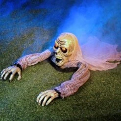 Joyfy Groundbreaking Zombie Halloween Decoration, Climbing Zombie With Sound And Flashing Eyes, Halloween Décor For Outdoor Indoor