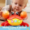 Joyfy Crawling Crab Baby Toy Fantastic Infant Sensory Tummy Time Toys Babies Boy Girl Learning Crawl 3-6 6-12 Walking Toddler Gifts 36 Months Old