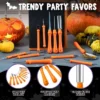 Joyfy 12 Pcs Halloween Pumpkin Carving Kit With Handbag, 12 Stainless Steel Double-sided Sculpting Tools For DIY Kids Party Decor Craft Supplies