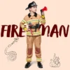 Joyfy Kids' Halloween Costume Firefighter Fireman Costume For Boys Halloween Role Paly Party