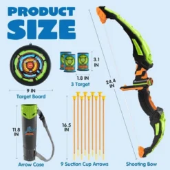 Joyfy Kids Archery Bow And Arrow Toy Set With LED, Archery Toy Set For Boys' Outdoor Play, Great Birthday Gift For Boys And Girls Ages 6-12