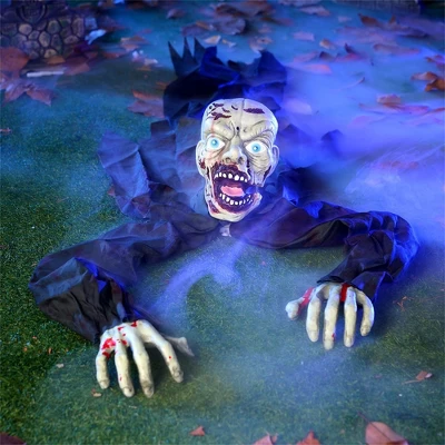 Joyfy Halloween Outdoor Decoration Animated Zombie Groundbreaker With Flashing Eyes For Halloween Yard, Lawn, Patio, Haunted House Decor - Image 2