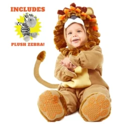 Joyfy Baby Lion Costume – Soft Plush Halloween Costume For Infants & Toddlers, Cute Lion Dress-Up Costume For Photos & Parties