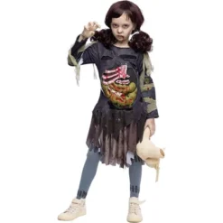 Joyfy Halloween Zombie Costume, Living Dead Monster Child Costume For Girls Halloween Cosplay Party