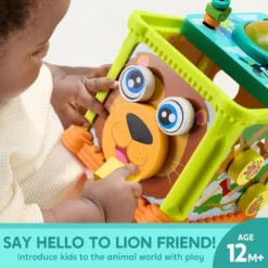 Joyfy Wooden Activity Cube, JungleMontessori Toys, Baby Educational Learning Toys For Toddlers 1 2 3 Year Old, Easter Birthday Gift For Boys Girls