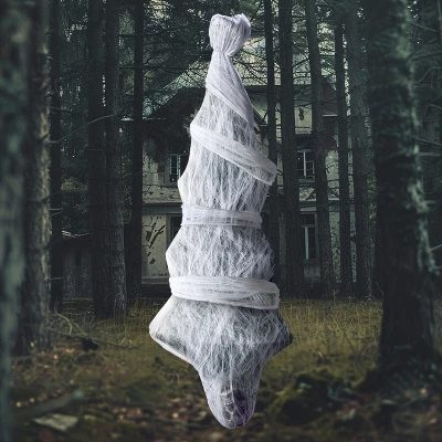 Joyfy 72" Hanging Cocoon Corpses Props, Halloween Hanging Decorations, Dead Body Prop For Graveyard Halloween Haunted House - Image 6