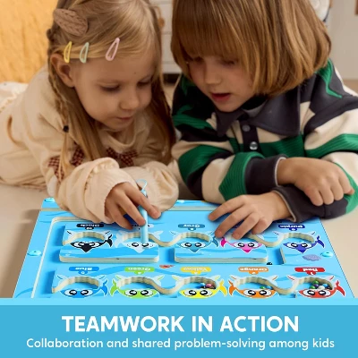 Joyfy Montessori Wooden Magnetic Maze Board For Letter, Color, Number Matching, Educational Easter Xmas Birthday Party Gift For Boys Girls Ages 3-8 - Image 4