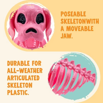 Joyfy 12.6" Halloween Decorations Dog Puppy Skeleton Full Body Posable For Spooky Scene Decor Halloween Party Favors Haunted House Graveyard Props - Image 2