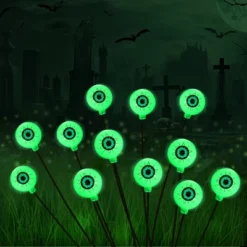 Joyfy Eyeball Yard Stake Outdoor Halloween Decorations, Garden Stake LED Light, Waterproof Stake Decor Light For Halloween