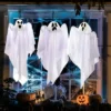 Joyfy 3 Pcs Halloween Hanging Ghosts Decoration, 27.5" Flying Ghost Halloween Party Decor For Yard Patio Lawn Garden Party Decorations Holiday Décor