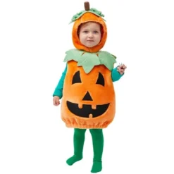 Joyfy Baby Toddler Halloween Pumpkin Costume Set, Cute Halloween Pumpkin Outfit For Kids Themed Party Dress-Up