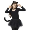 Joyfy 3 Pcs Black Cat Halloween Costume Accessory Set, Ears Headband With Choker, Bow Tie, Tail For Adults And Kids Halloween Animal Cat Costume