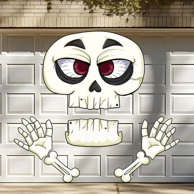 Joyfy Halloween Trunk Or Treat Car Decorations Kit With Skeleton Design, Car Archway Garage Decoration With A Set Of Skeleton Paper Board, Balloons - Image 2