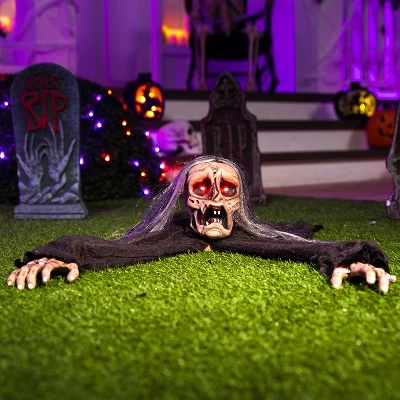Joyfy Halloween Zombie Groundbreaker Props, Halloween Decoration Scary Zombies Lawn Yard Garden Patio Outdoor Decor With Glowing Eyes And Sound - Image 9