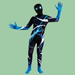 Joyfy Boys Scary Halloween Costume For Kids, Slenderman Skin Bodysuit, Skinsuit Boys Girls