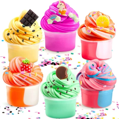 Joyfy 6 Pack Butter Slime Non-Sticky Mess-Free Stress Relief Slime Toys Party Favors For Kids Classroom Boys And Girls Birthday Gift Education Putty - Image 7