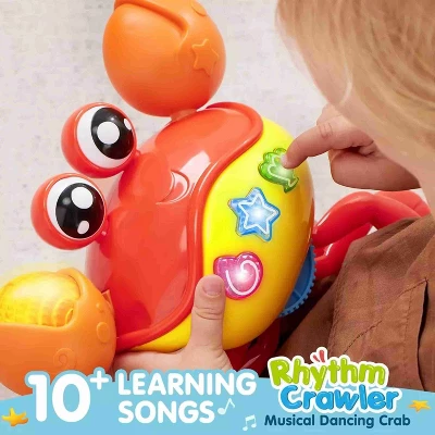 Joyfy Crawling Crab Baby Toy Fantastic Infant Sensory Tummy Time Toys Babies Boy Girl Learning Crawl 3-6 6-12 Walking Toddler Gifts 36 Months Old - Image 6