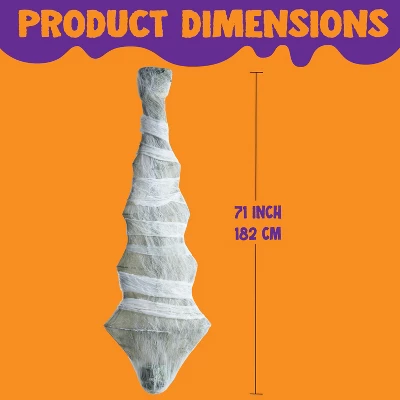 Joyfy 72" Hanging Cocoon Corpses Props, Halloween Hanging Decorations, Dead Body Prop For Graveyard Halloween Haunted House - Image 4