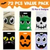 Joyfy Halloween Party Favors 72 Pcs Plastic Halloween Trick Or Treat Goodie Bag Kids Candy Bag Snacks Bags For Halloween Gifts Event Classroom Prizes