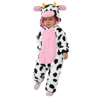 Joyfy Toddler Infant Halloween Costume Cow Pajamas Cowboy Costume For Halloween Dress Up Party - Image 3