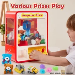 Joyfy Kids Claw Machine Toy With LED Lights, Sounds, Mini Arcade Game For Ages 3 4 5 6 Years, Halloween Christmas Birthday Gift For Boys Girls