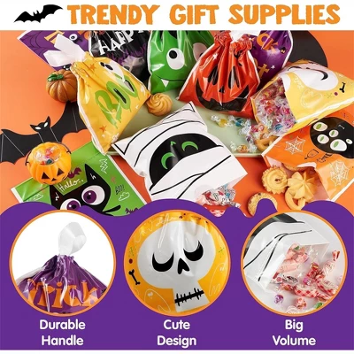 Joyfy 108 PCS Mini Halloween Drawstring Candy Bag, Party Favors Supplies, Goodie Trick Or Treat Bag With 9 Character Designs For Kids Classroom Gifts - Image 2