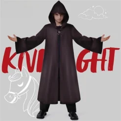 Joyfy Boy's Halloween Costumes Royal Knight Hooded Robe , Boys Knight Costumes For Halloween Cosplay Dress Up Party