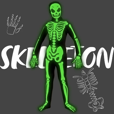 Joyfy Boys' Halloween Skeleton Costume – Glow-in-the-Dark Bone Jumpsuit (One-Piece Halloween Outfit) - Image 7