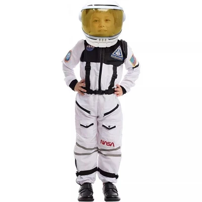 Joyfy Halloween Costume Kids Astronaut Costume With Movable Helmet – Realistic Space Suit For Halloween & Dress-Up