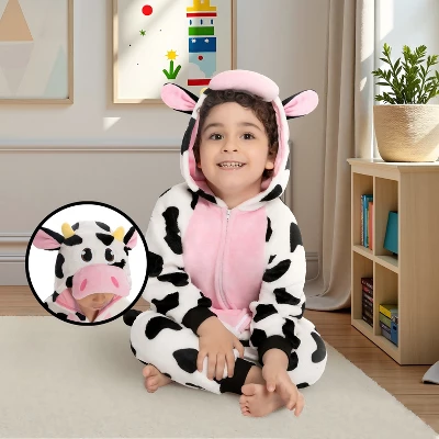Joyfy Toddler Infant Halloween Costume Cow Pajamas Cowboy Costume For Halloween Dress Up Party - Image 2