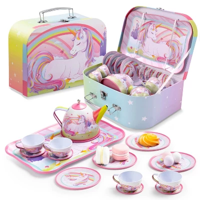 Joyfy Kid Tea Set, Unicorn Tea Set For Toddlers, Tea Party Pretend Play Set, Perfect Kitchen Toy Birthday Gift For Little Girls Ages 2 3 4 5 6 Years - Image 6