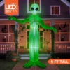 Joyfy 9 FT Tall Halloween Inflatable Giant Alien Decoration With Built-in LEDs For Halloween Indoor Outdoor Yard Garden Lawn Holiday Party Decoration