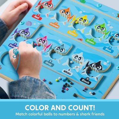 Joyfy Montessori Wooden Magnetic Maze Board For Letter, Color, Number Matching, Educational Easter Xmas Birthday Party Gift For Boys Girls Ages 3-8 - Image 2