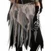 Joyfy Girls' Halloween Grim Reaper Costume Suits, Dress With Gloves And Tights Glow In The Dark, Halloween Costume For Cosplay Dress Up Party, S