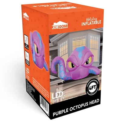 Joyfy 6.2 FT Halloween Inflatable Outdoor Decoration, Octopus Head With Tentacles Broke Out From Window Inflatable With LEDs For Window Yard Decor - Image 10