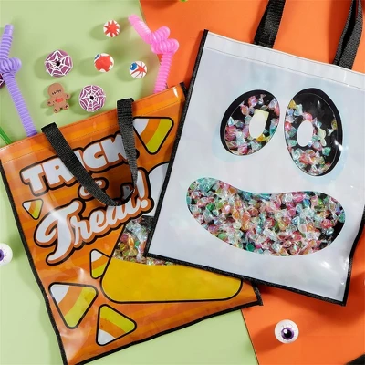 Joyfy Halloween Party Favors 3PCS Large See Through Tote Bags With Handles Trick Or Treat Bag Party Supplies For Candies Biscuits Cards 22.5" X 13.75" - Image 6