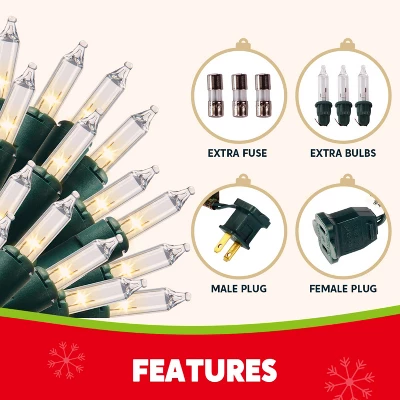 Joyfy 300(3x100) Counts 67.5FT Christmas String Lights Outdoor, Christmas Tree Lights With Green Wire For Holiday Event Wedding Party Decorations - Image 3