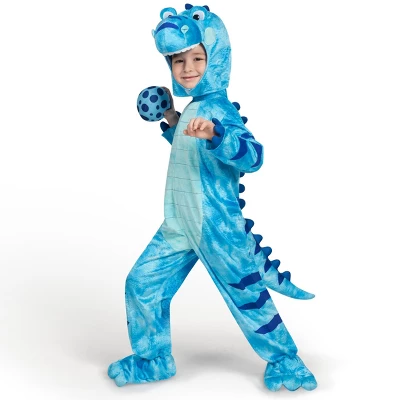 Joyfy Halloween Costume Unisex T-Rex Costume For Toddlers – Complete Dino Set With Plush Egg & Booties - Image 2