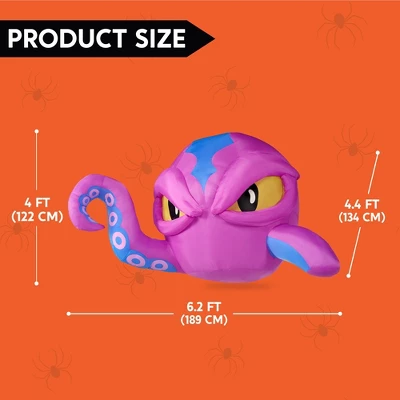 Joyfy 6.2 FT Halloween Inflatable Outdoor Decoration, Octopus Head With Tentacles Broke Out From Window Inflatable With LEDs For Window Yard Decor - Image 9