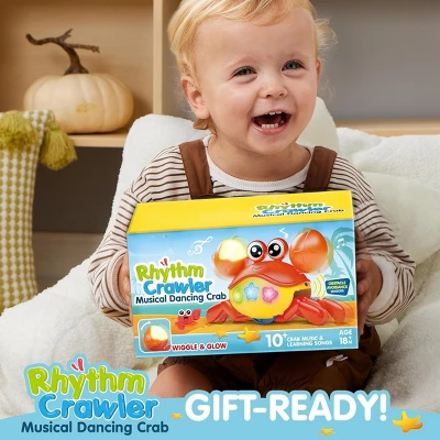 Joyfy Crawling Crab Baby Toy -Tummy Time Toy For Boys Girls, Interactive Big Crab Toy With Lights Buttons, Dancing Crab Obstacles, Gift For Toddlers - Image 6