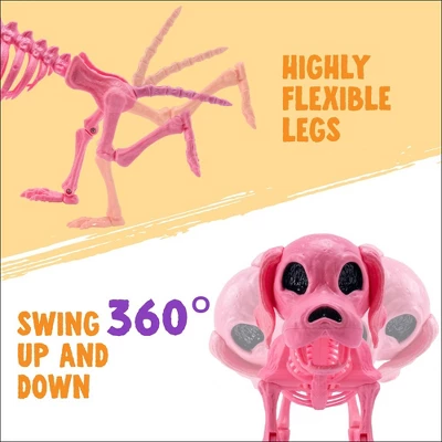 Joyfy 12.6" Halloween Decorations Dog Puppy Skeleton Full Body Posable For Spooky Scene Decor Halloween Party Favors Haunted House Graveyard Props - Image 4