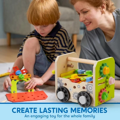 Joyfy Montessori Toys For Toddlers 3 4 5 6 Year Old, 51Pcs Kids Tool Set,Wooden Educational Learning Construction Toys For Boys & Girls, Birthday Gift - Image 5