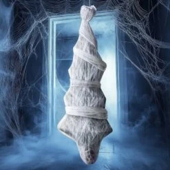 Joyfy 72" Hanging Cocoon Corpses Props, Halloween Hanging Decorations, Dead Body Prop For Graveyard Halloween Haunted House