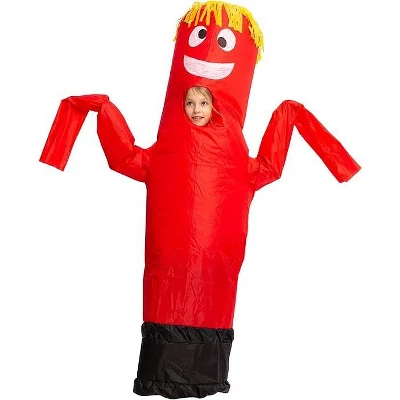 Joyfy Kids' Halloween Costume Inflatable Red Tube Dancer Costume For Children Halloween Dress Up Party - Image 4