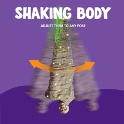 Joyfy 65" Halloween Hanging Cocoon Corpses Props Outdoor, Halloween Decoration Body Prop Corpses Skeleton With Lights&LED Eyes&Sound