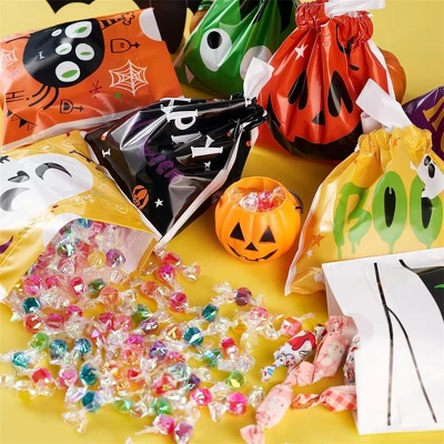 Joyfy 108 PCS Mini Halloween Drawstring Candy Bag, Party Favors Supplies, Goodie Trick Or Treat Bag With 9 Character Designs For Kids Classroom Gifts - Image 5